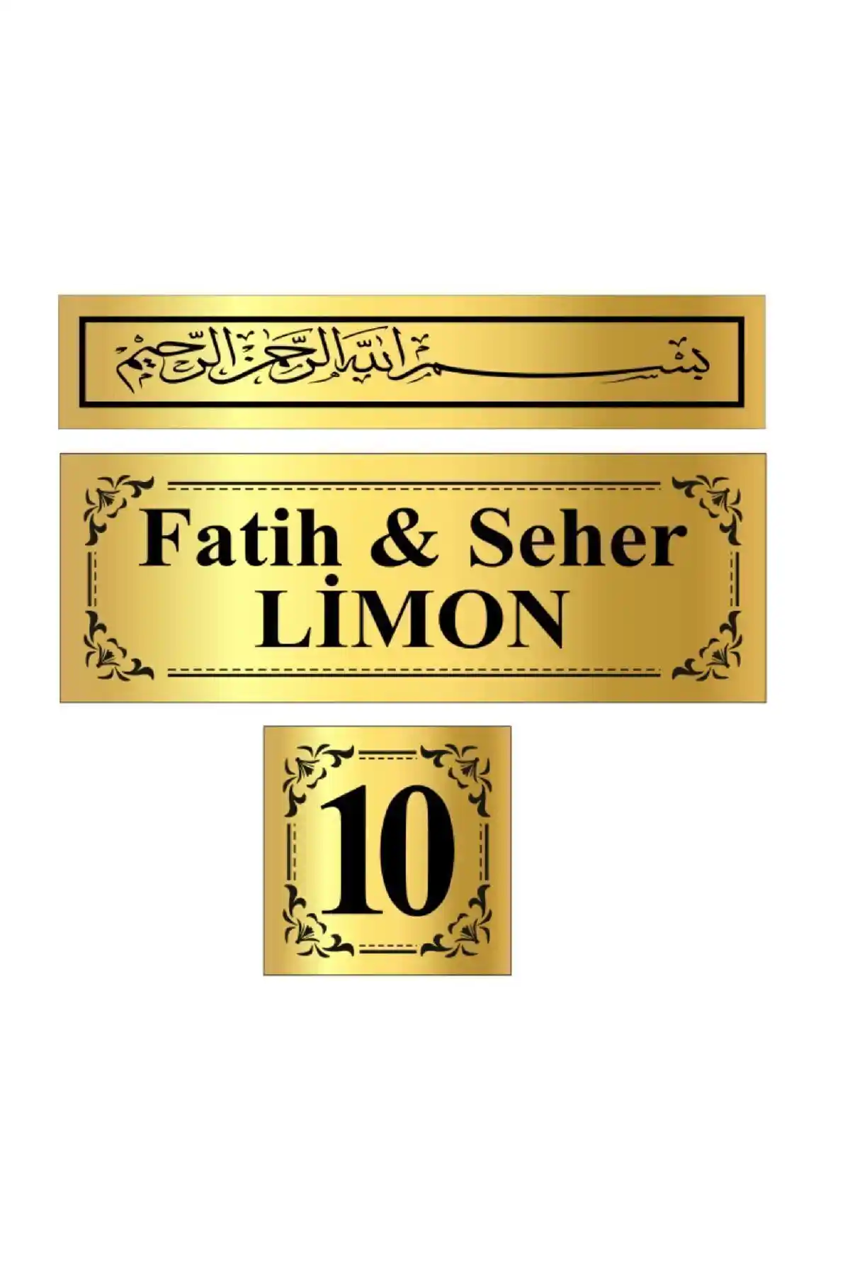 Modern ve Şık Metal Kapı İsimliği Seti ile Girişinizi Yenileyin