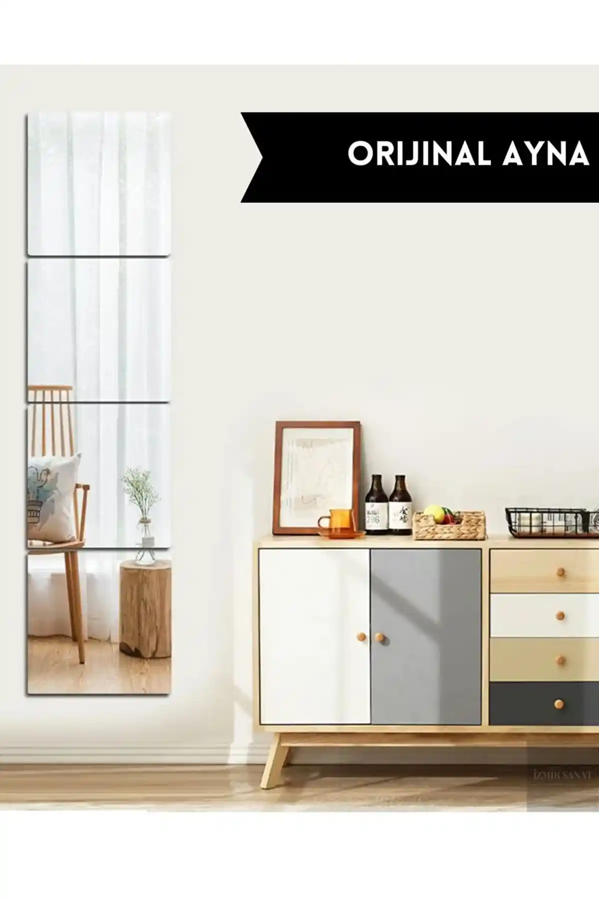 Muun'un Dekoratif 4'lü Aynası Seti: Modern ve Şık Tasarım ile Mekanlara Estetik Katın