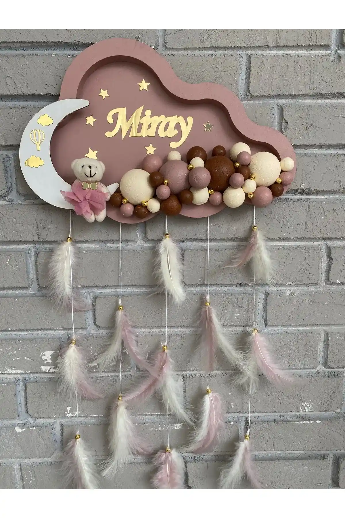 NeşeliAtölyem 40 cm Bulut Model Ayıcıklı Kişiselleştirilebilir Kapı Süsü Analizi