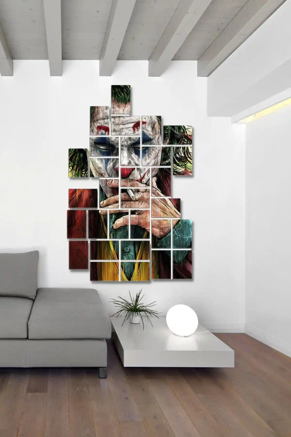 NT Handmade 30 Parça Puzzle Tablo Seti ile Modern ve Renkli Duvar Dekorasyonu