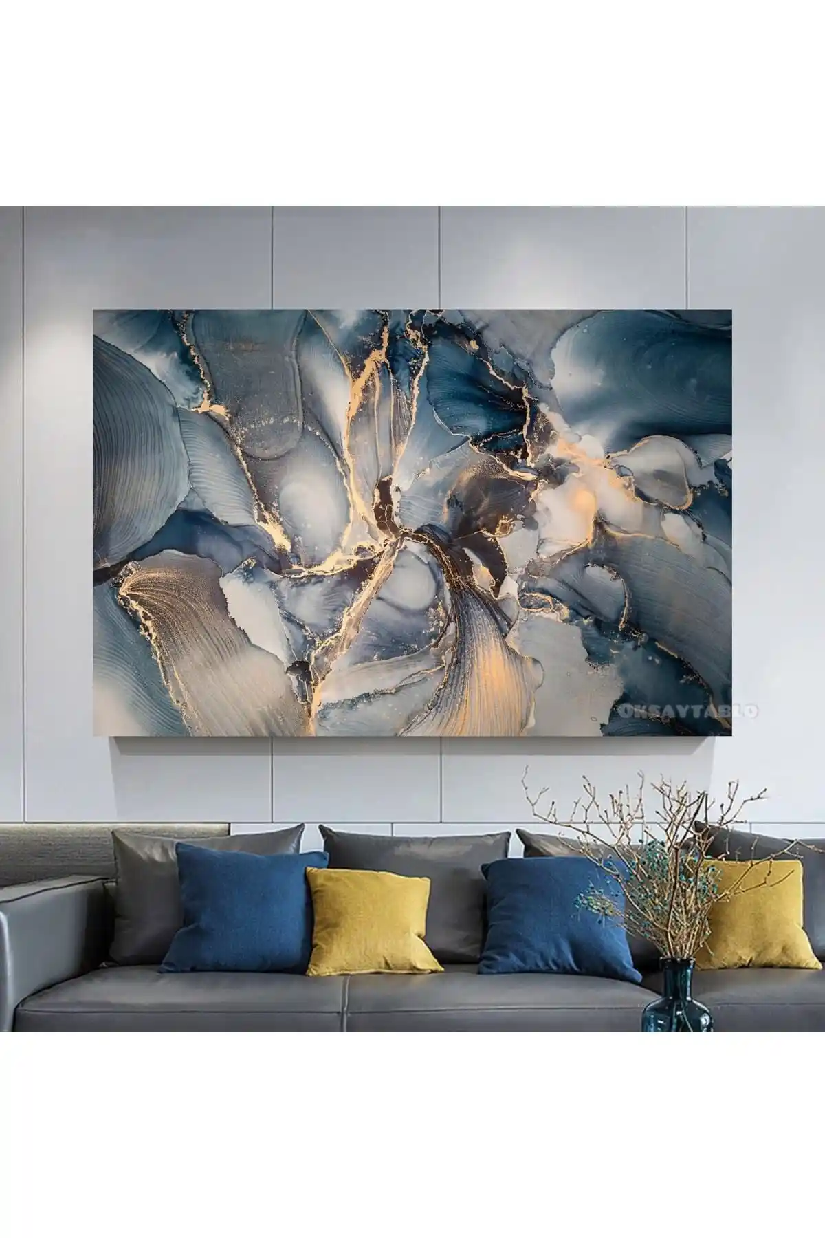 Oksay Tablo Soyut Dekoratif Kanvas 2327 Modern ve Şık Duvar Sanatı Tasarımı