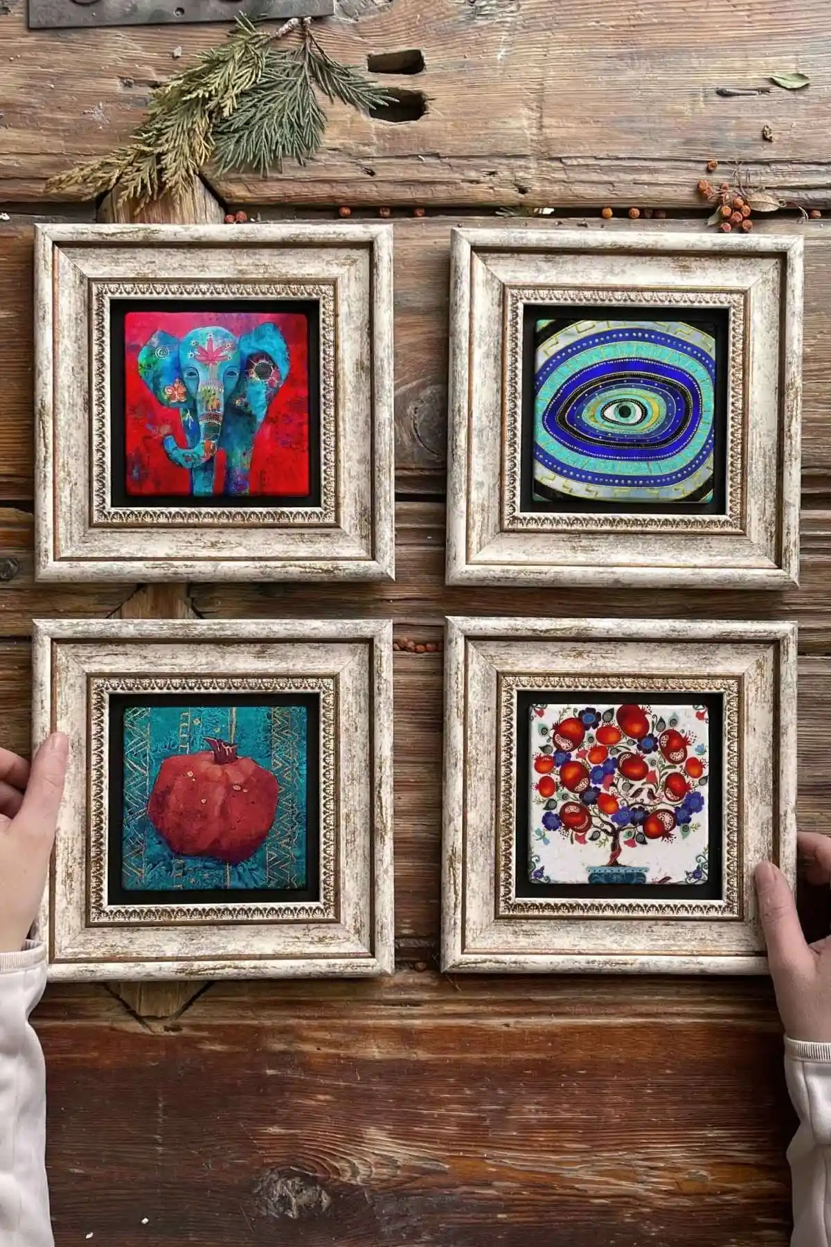 Oscar Stone Decor Çerçeveli Taş Tablo Seti: Doğal ve Estetik Ev Dekorasyon Seçeneği