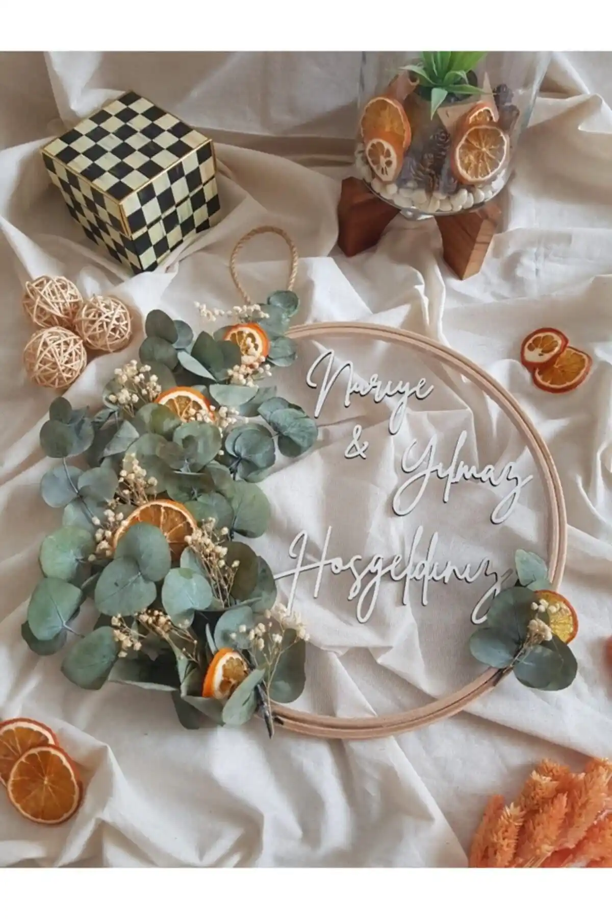 PORTAKAL HANDMADE Dekoratif Kapı Süsü - Doğal ve Şık El Yapımı Ev Dekorasyonu