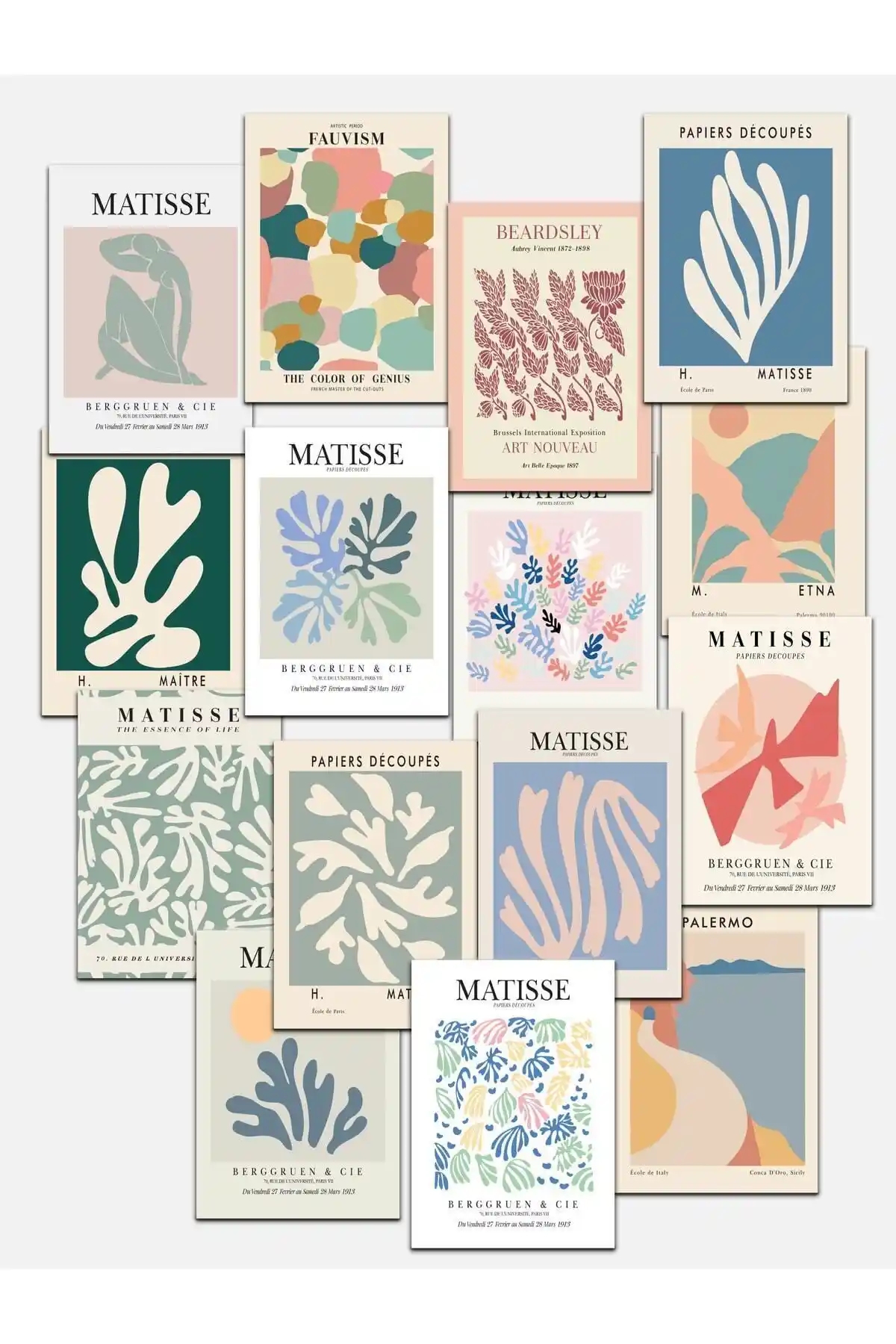 Postifull Modern Duvar Tablo Seti: Canlı Renkler ve Estetik Tasarım ile Evinize Modern Dokunuş