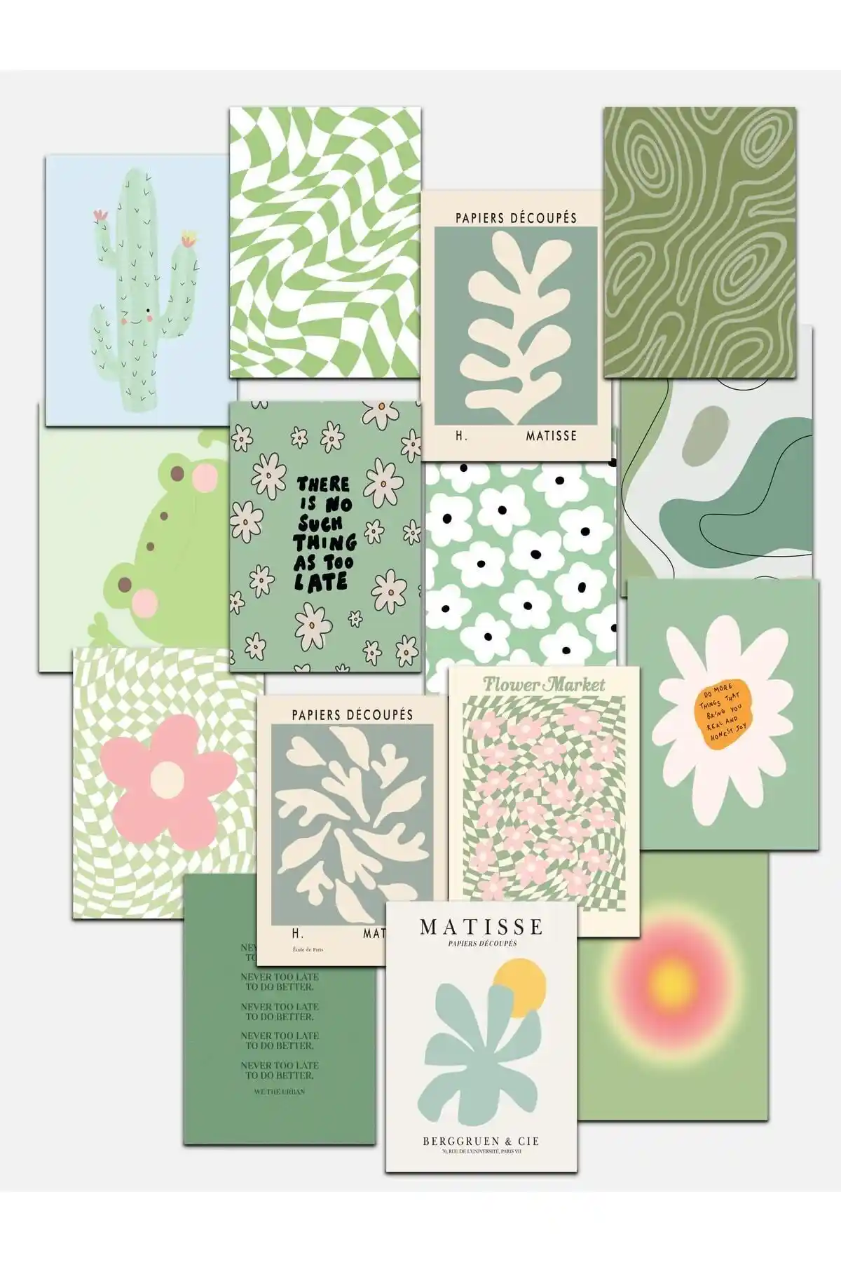 Postifull Modern Duvar Tablo Seti: Şık ve Renkli Dekorasyon Çözümü