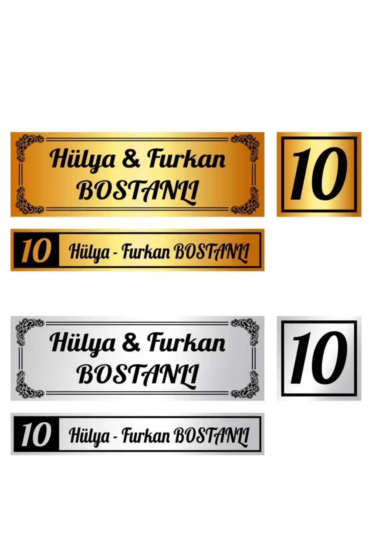 Quart Aksesuar 3'lü Set Modern ve Dayanıklı Metal Kapı Süslemeleri