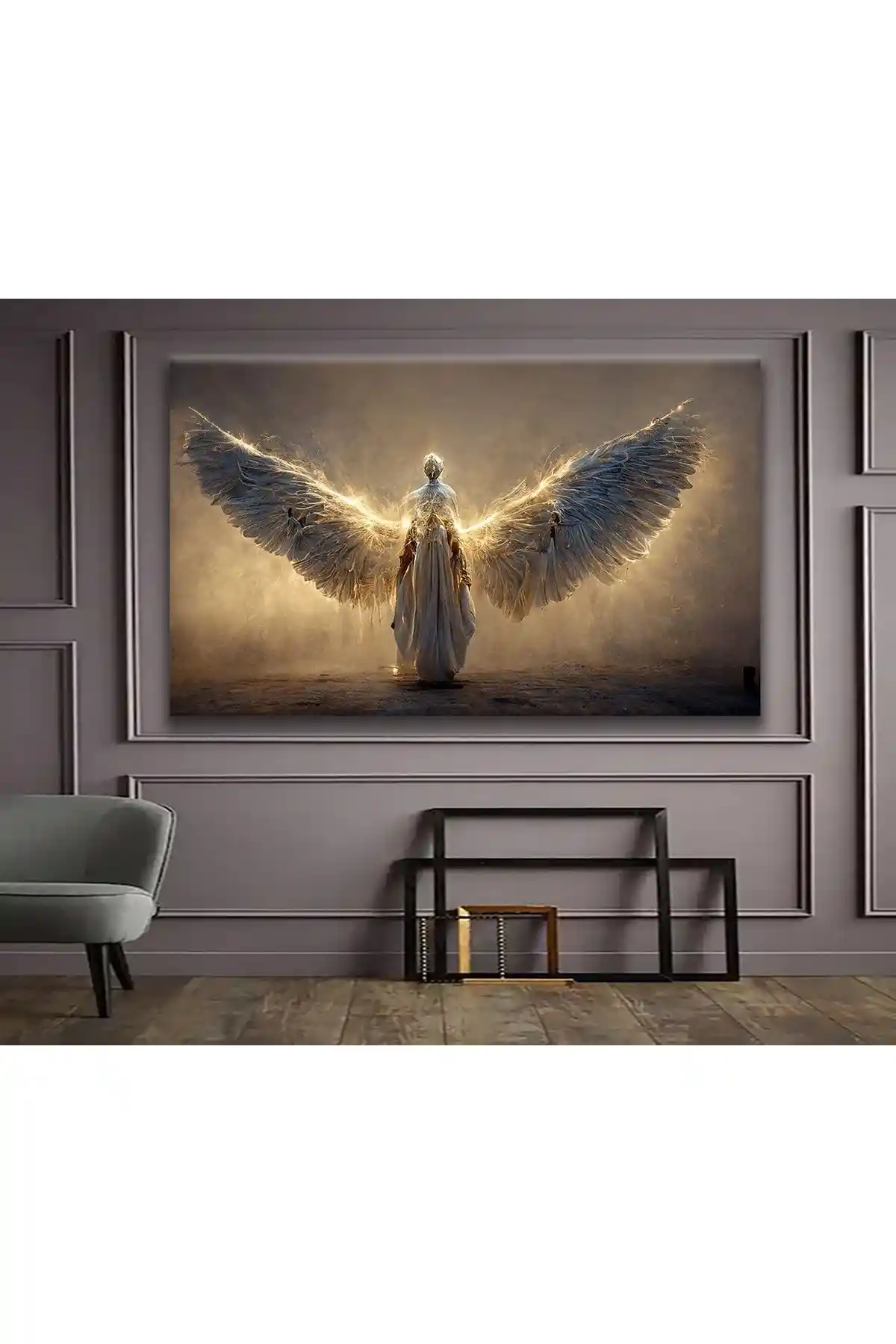 Sebenta Altın Kanatlar ve Özgürlük Ruhu Kanvas Tablo Sanat ve Doğallığın Buluşması