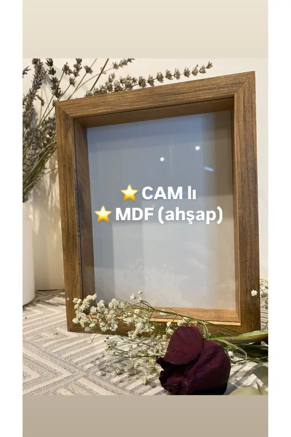 Sevcan Sanat Atölyesi 20x25 cm Atlantik Çam Düz Anı Çerçevesi Doğal Ahşap ve Estetik Tasarım