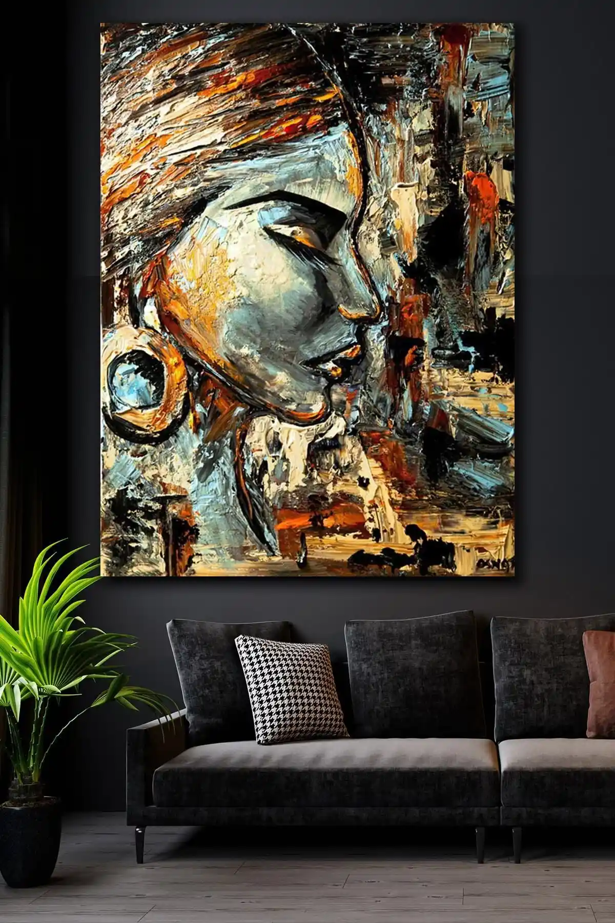 Yağlı Boya Görünümlü Royal Kanvas Tablo 70x100 - Modern Ev ve Ofis Dekorasyonu İçin