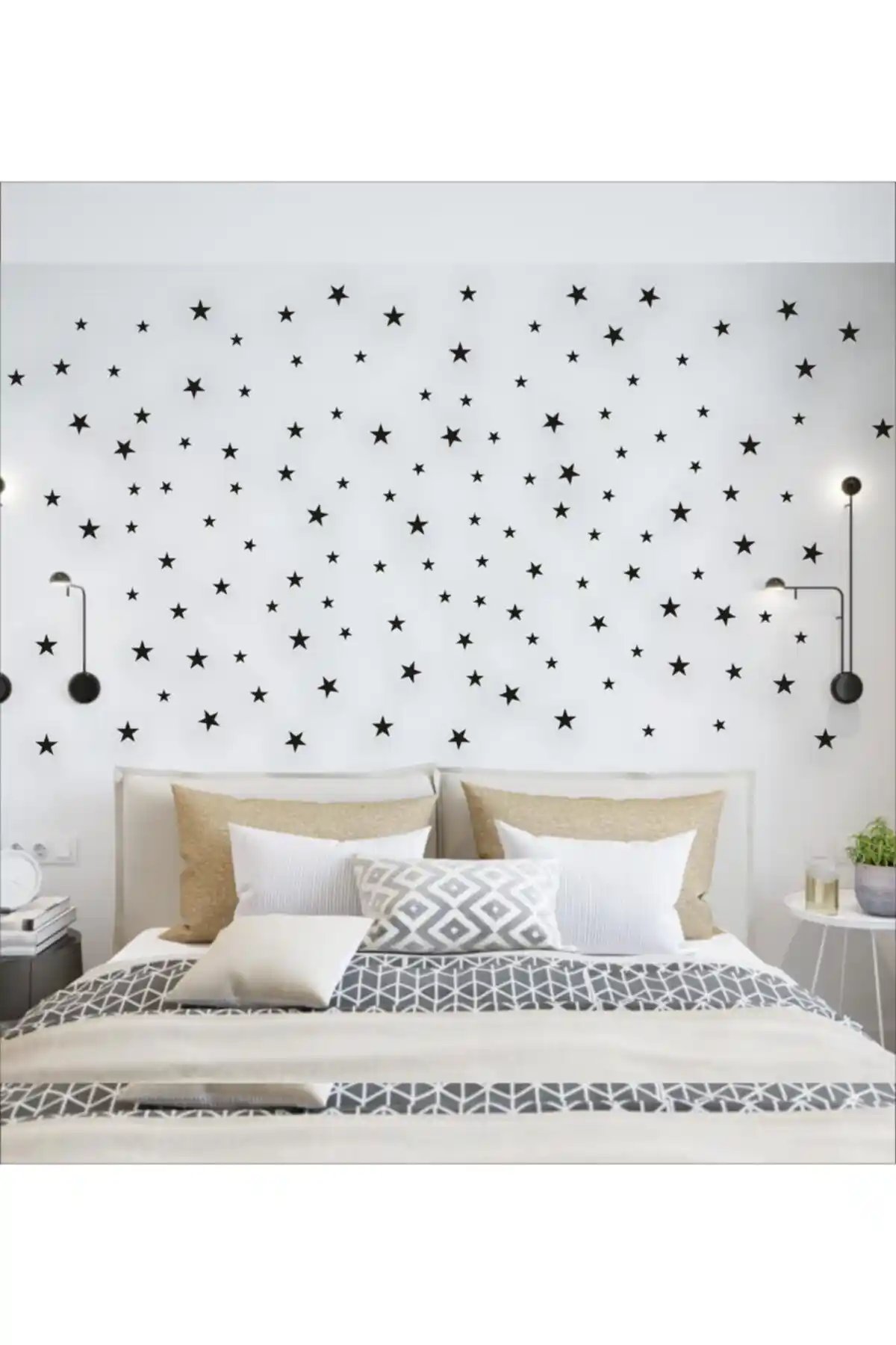 Yılz Duvar Siyah Sticker Çocuk ve Bebek Odaları İçin Modern Dekoratif Çözüm