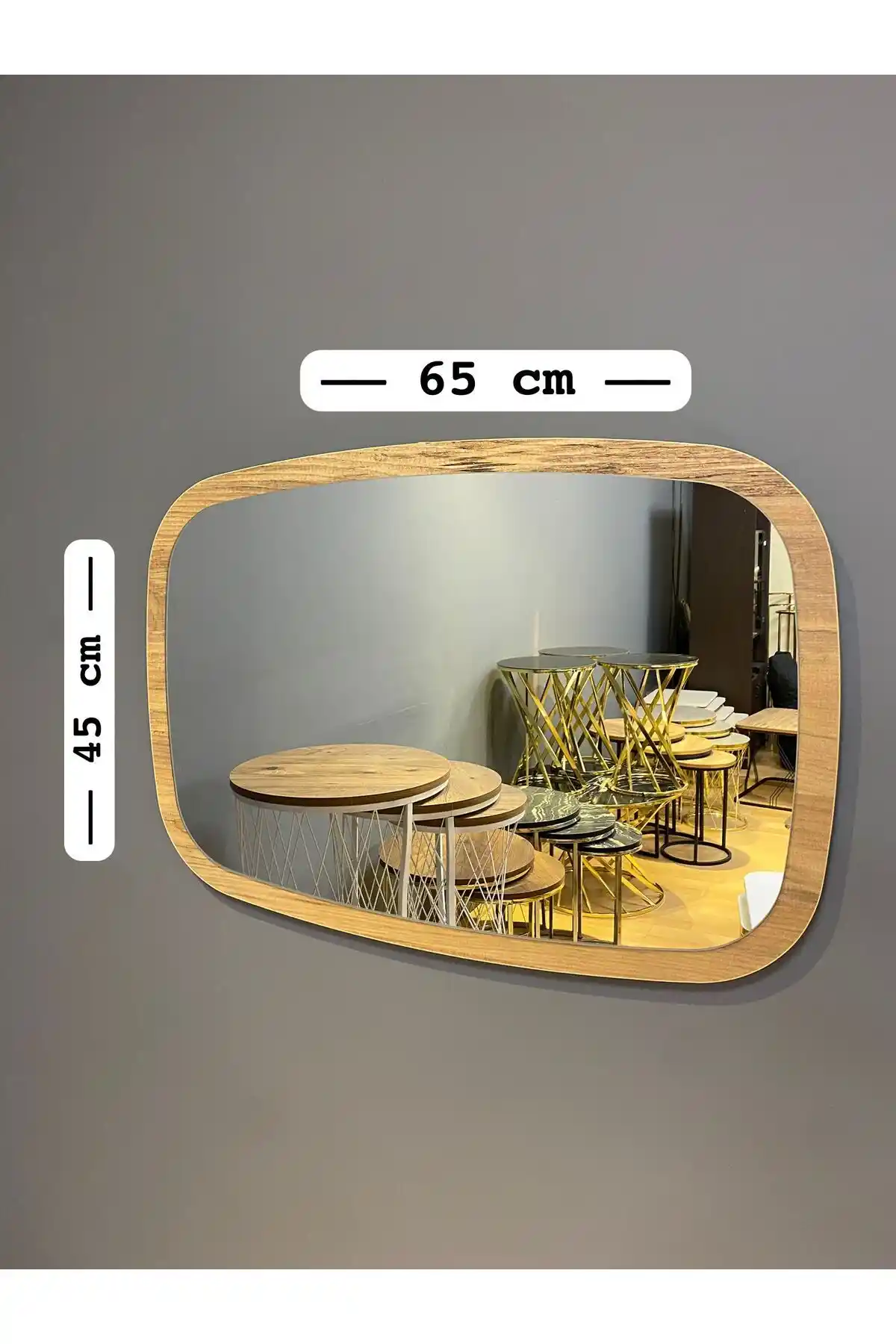 ZTM KONSEPT Ayna Kare Oval Atlantik Çam: Modern ve Şık Dekoratif Ayna Önerisi