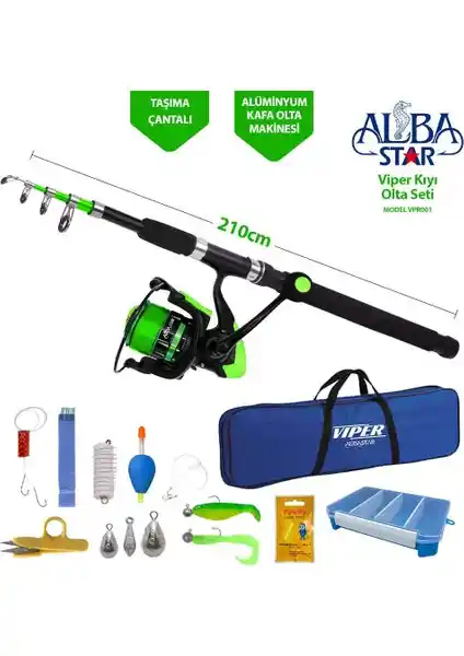 AlbaStar Viper Kıyı Olta Seti: Dayanıklı ve Çok Yönlü Balıkçılık Ekipmanı