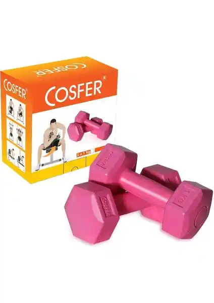 Cosfer 1 kg x 2 Plastik Dambıl: Dayanıklı ve Pratik Spor Ekipmanı Özellikleri