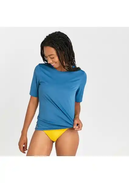 Decathlon Olaian Kadın UV Korumalı Kısa Kollu Tişört Güneşten Koruma ve Su Sporları İçin