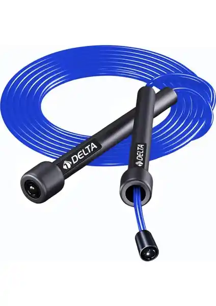 Delta Mavi Uzunluğu Ayarlanabilir Deluxe Atlama İpi ile Kardiyo ve Egzersiz Performansınızı Artırın
