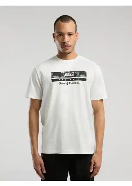 Everlast Champions Collection Beyaz Erkek Tişörtü Spor ve Günlük Kullanım İçin Uygun