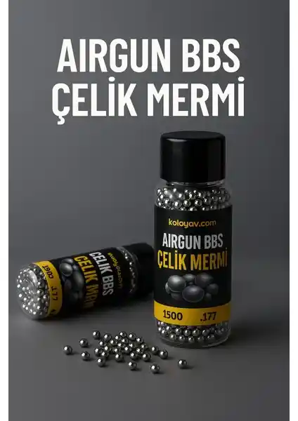 Gunex Airgun Bbs Çelik Bilye 177CAL 4.5mm 1500 Adet Avantajlı Paket
