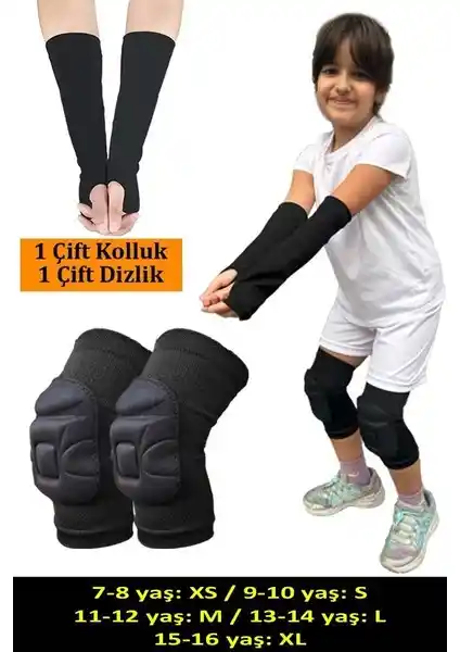 Liggo Çocuk Voleybol Dizliği ve Kolluk Seti Güvenli ve Konforlu Spor Deneyimi İçin