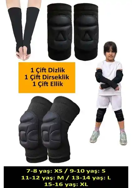 Liggo Çocuk Voleybol Dizliği ve Kolluk Seti Güvenli ve Konforlu Spor Deneyimi Sağlar