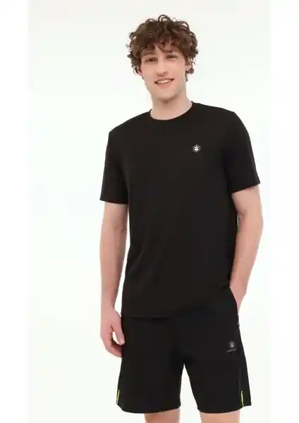 Lumberjack MB CT100 PES C T-Shirt Siyah Erkek Kısa Kollu Modern Tasarım