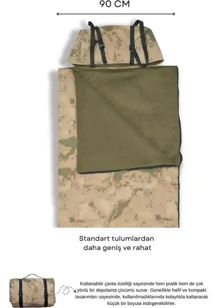 Med Online Geniş Kamuflaj Uyku Tulumu - Soğuk Havalarda Konfor ve Güvenlik