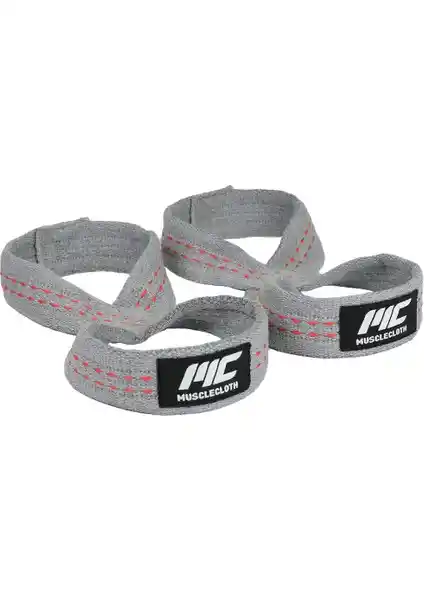 MuscleCloth 8 Loop Lifting Straps Gri Güç ve Güvenlik İçin Dayanıklı Spor Aksesuarı