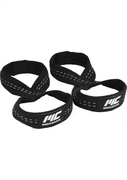 MuscleCloth 8 Loop Siyah Kalmışma Kayışları Güç ve Dayanıklılık İçin Uygun Seçenek