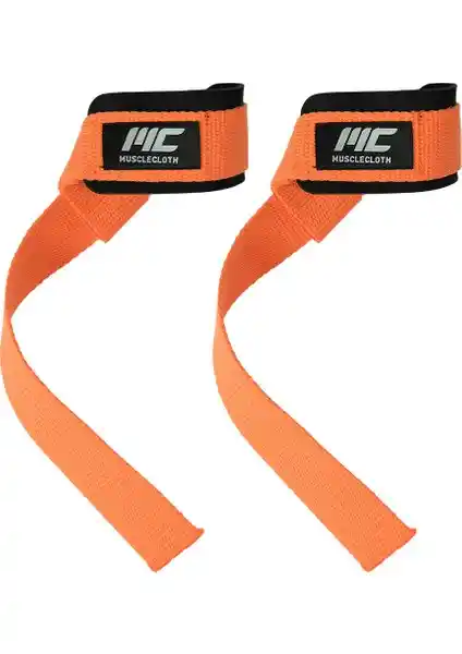 Musclecloth Padded Lifting Straps Turuncu: Yüksek Performans ve Konfor İçin Tasarlanmış Spor Kayışları