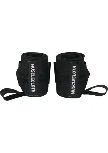 Musclecloth Pro Bilek Wraps 2'li Siyah Paket Güç ve Destek Sağlayan Spor Aksesuarı