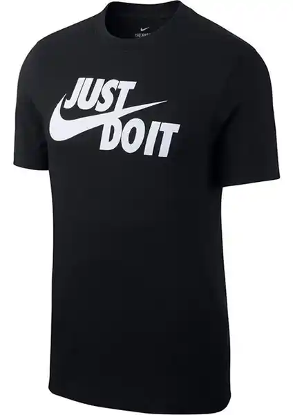 Nike M Nsw Tee Just Do It Swoosh Erkek Siyah Spor ve Günlük Tişörtü