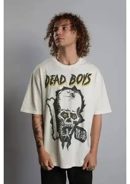 Overdrive Dead Boys Vintage Oversize T-Shirt ile Kendinizi İfade Edin ve Tarzınızı Yansıtın