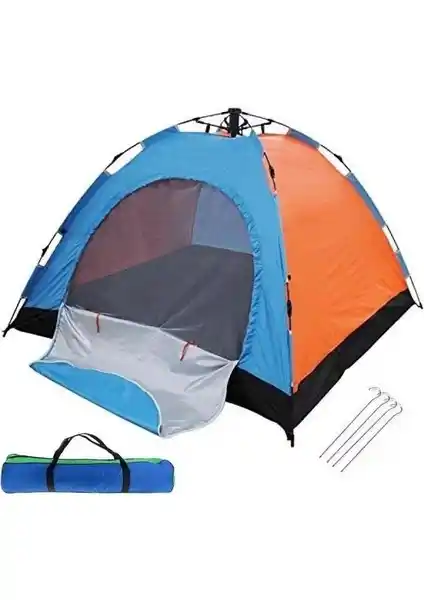 Pratik ve Dayanıklı Otomatik Kurulumlu Kamp Çadırı 3 Kişilik Hafif ve Su Geçirmez Tasarım