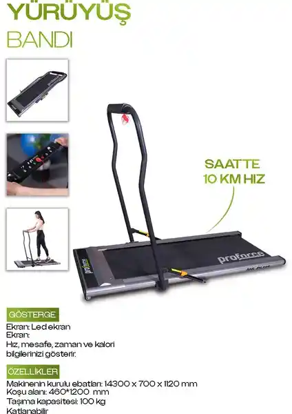Proforce M6 Plus Uzaktan Kumandalı Koşu ve Yürüyüş Bandı Evde Sağlıklı Yaşam İçin