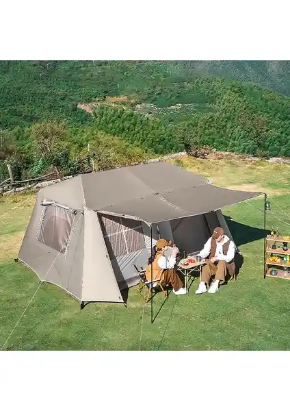 Shufa Çift Katmanlı Zirve Tasarımlı Dört Mevsim Kamp Çadırı Geniş ve Dayanıklı Doğa Deneyimi İçin
