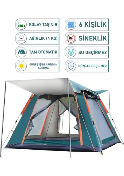 Trend Maison 6 Kişilik Tam Otomatik Tenteli Kamp Çadırı İncelemesi ve Özellikleri