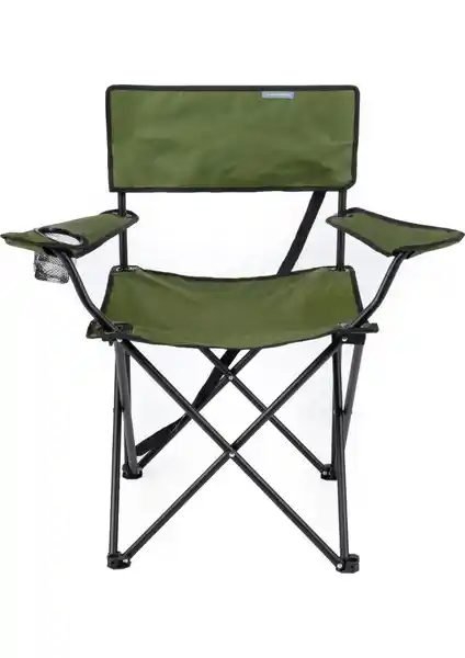 Uniqamping Eco Ergonomik Katlanır Kamp Sandalyesi Haki-Siyah Doğa ile Uyumlu Konfor ve Dayanıklılık