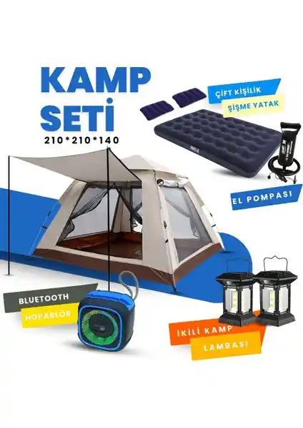 Yussraw 2-4 Kişilik Kamp Çadırı Seti Konfor ve Pratiklik Sunar