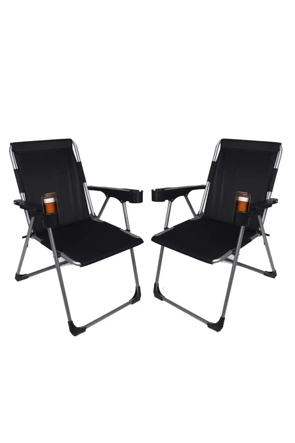 Alinmetal 140 Kg Taşima Kapasiteli 2'li Lüks Kamp ve Piknik Sandalyesi