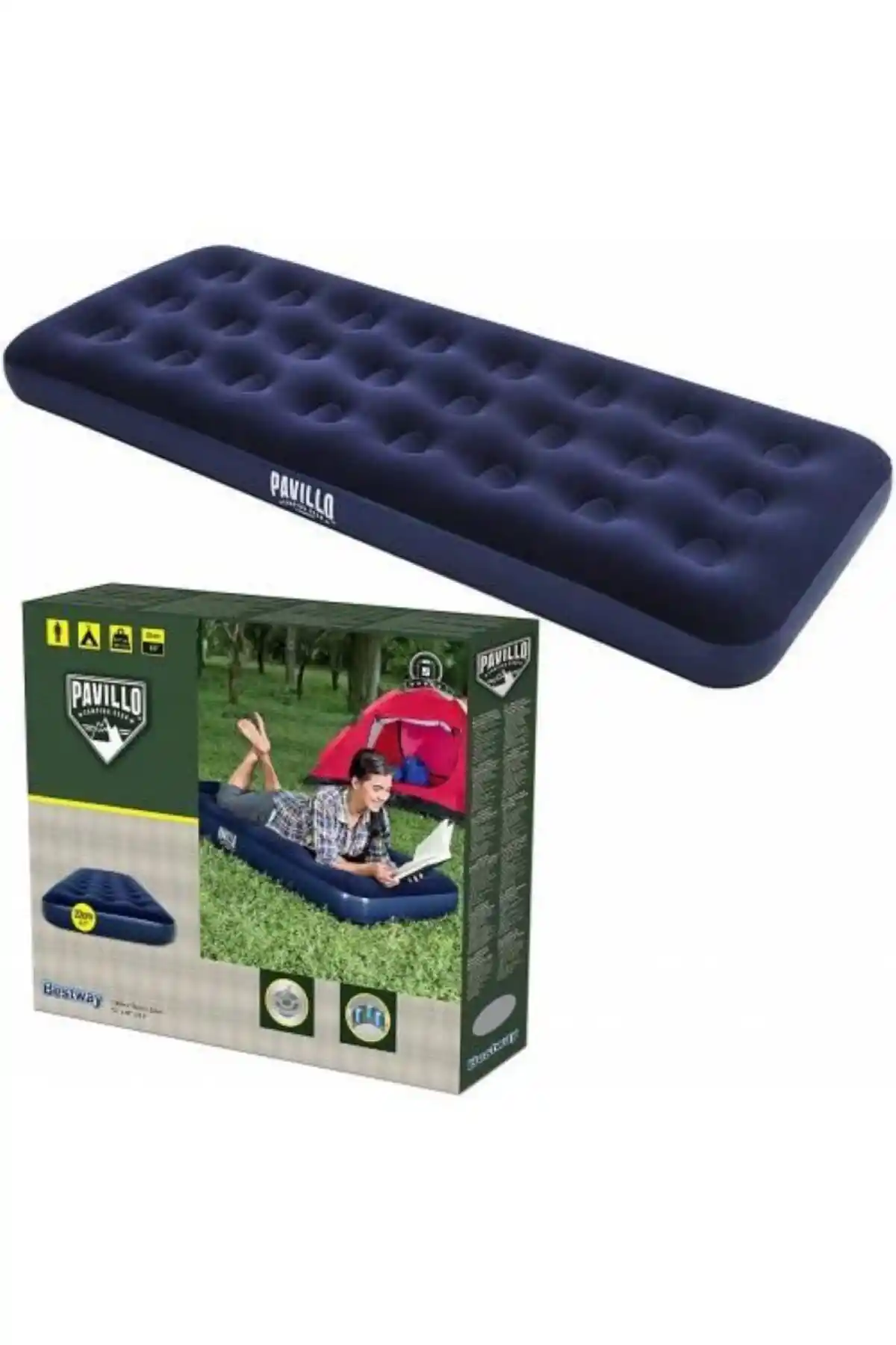 Bestway Unisex Mavi Şişme Yatak: Kamp, Seyahat ve Misafirler İçin Pratik ve Dayanıklı Çözüm