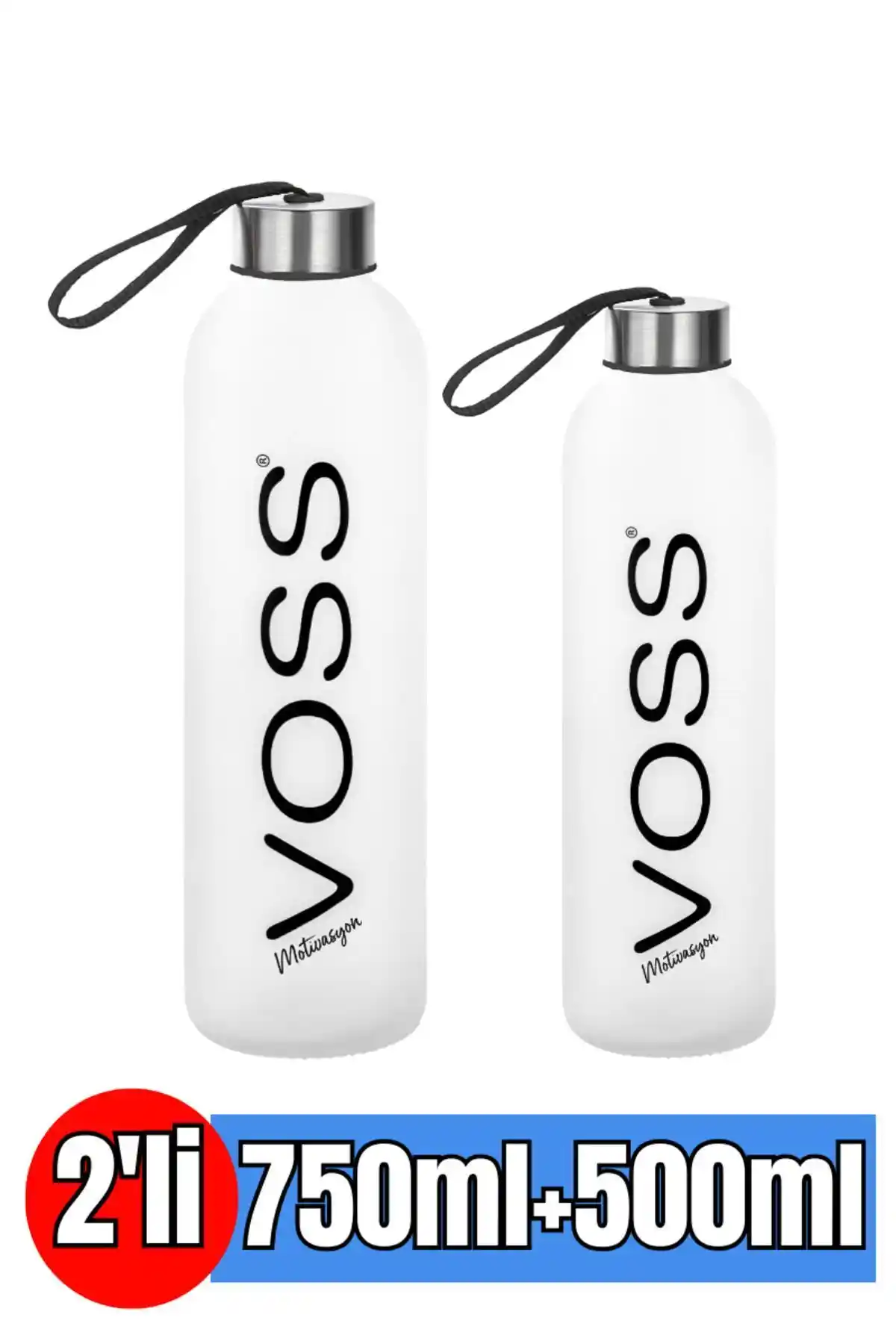 Cambu 2'li Motivasyon Cam Matara 1000 ml Sağlıklı ve İlham Verici Tasarım