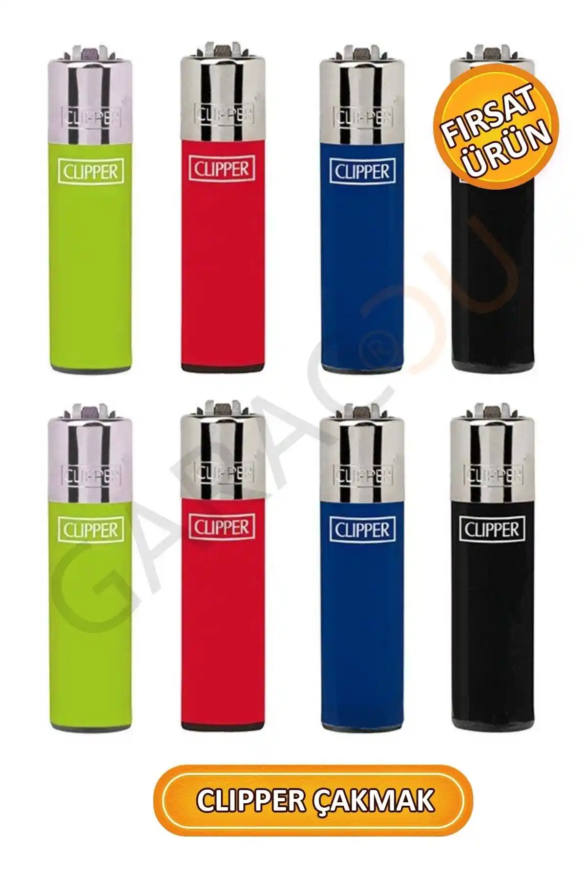Clipper Micro Translucent Taşlı Çakmak 8'li Set Modern Tasarım ve Dayanıklılık