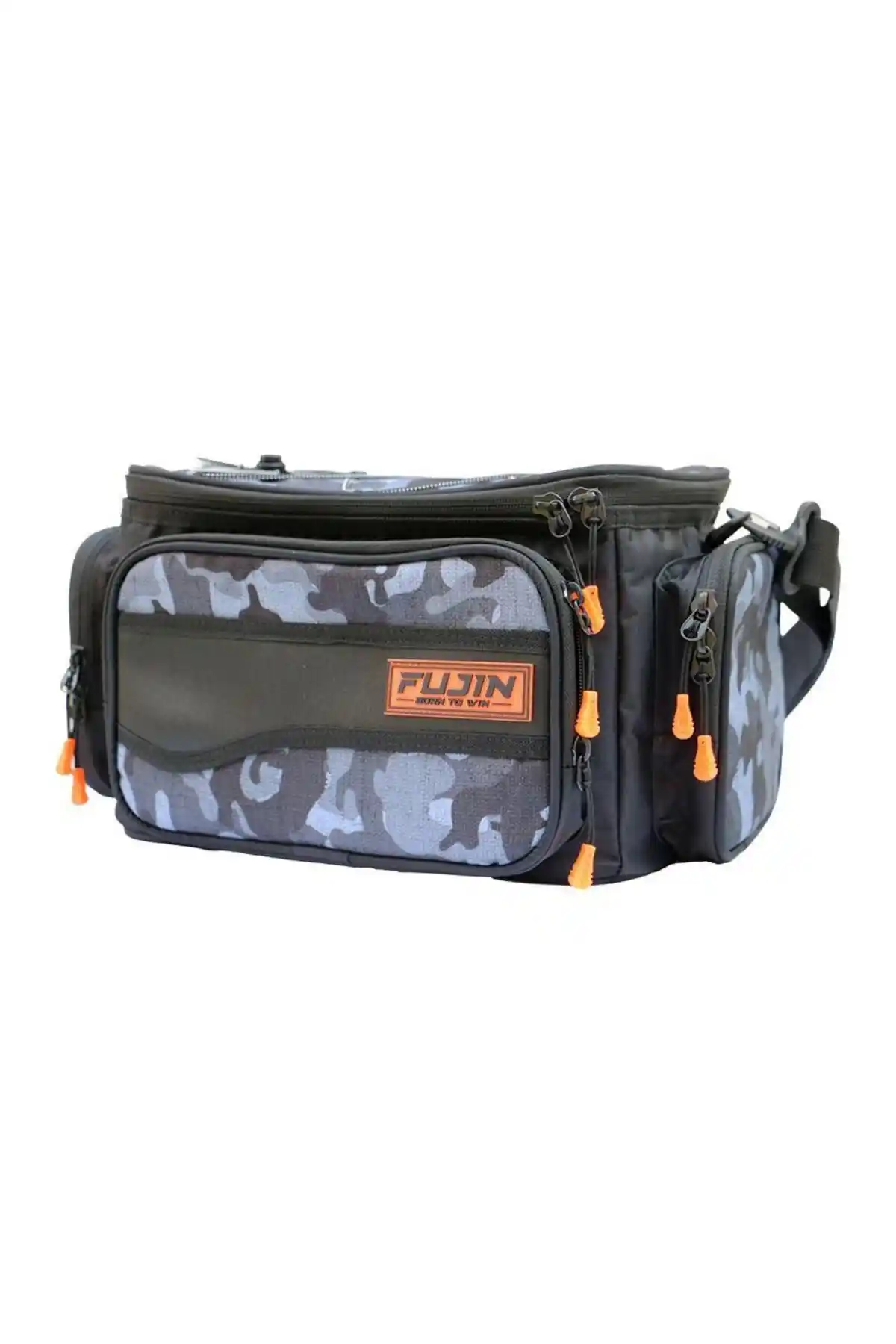 Fujin Siyah Kamuflaj Balıkçı Çantası Çok Fonksiyonlu ve Dayanıklı Tasarım