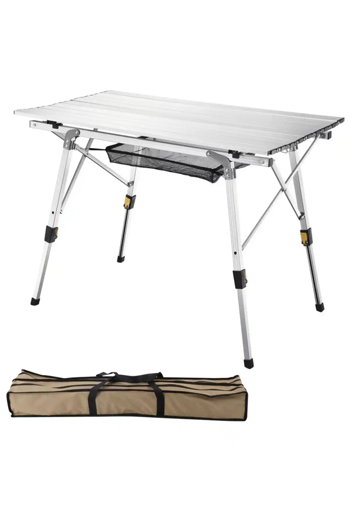 Funky Chairs Elite Alüminyum Teleskopik Kamp Piknik Masası Gri - Dayanıklı ve Taşınabilir