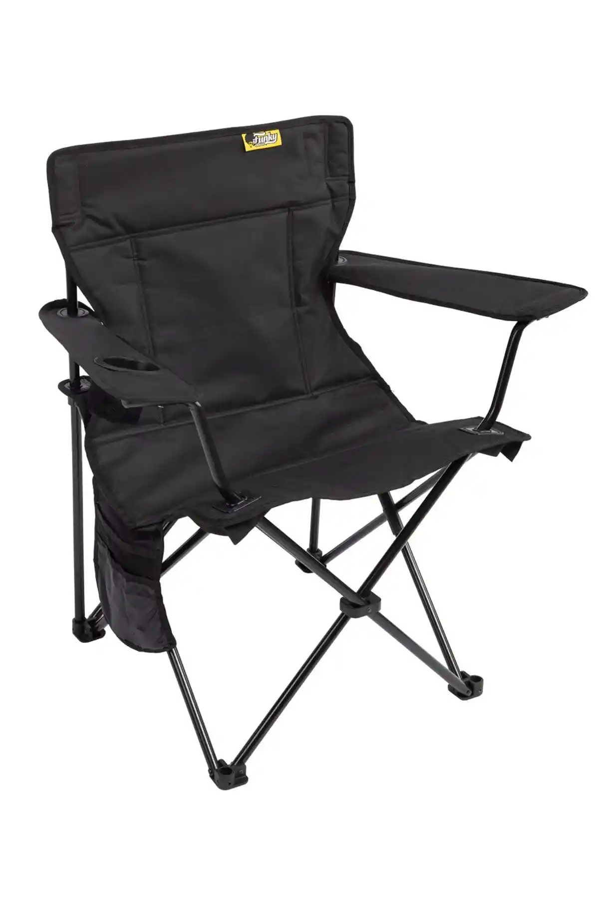 Funky Chairs V2 Siyah Kamp Sandalyesi: Dayanıklı ve Konforlu Katlanabilir Tasarım