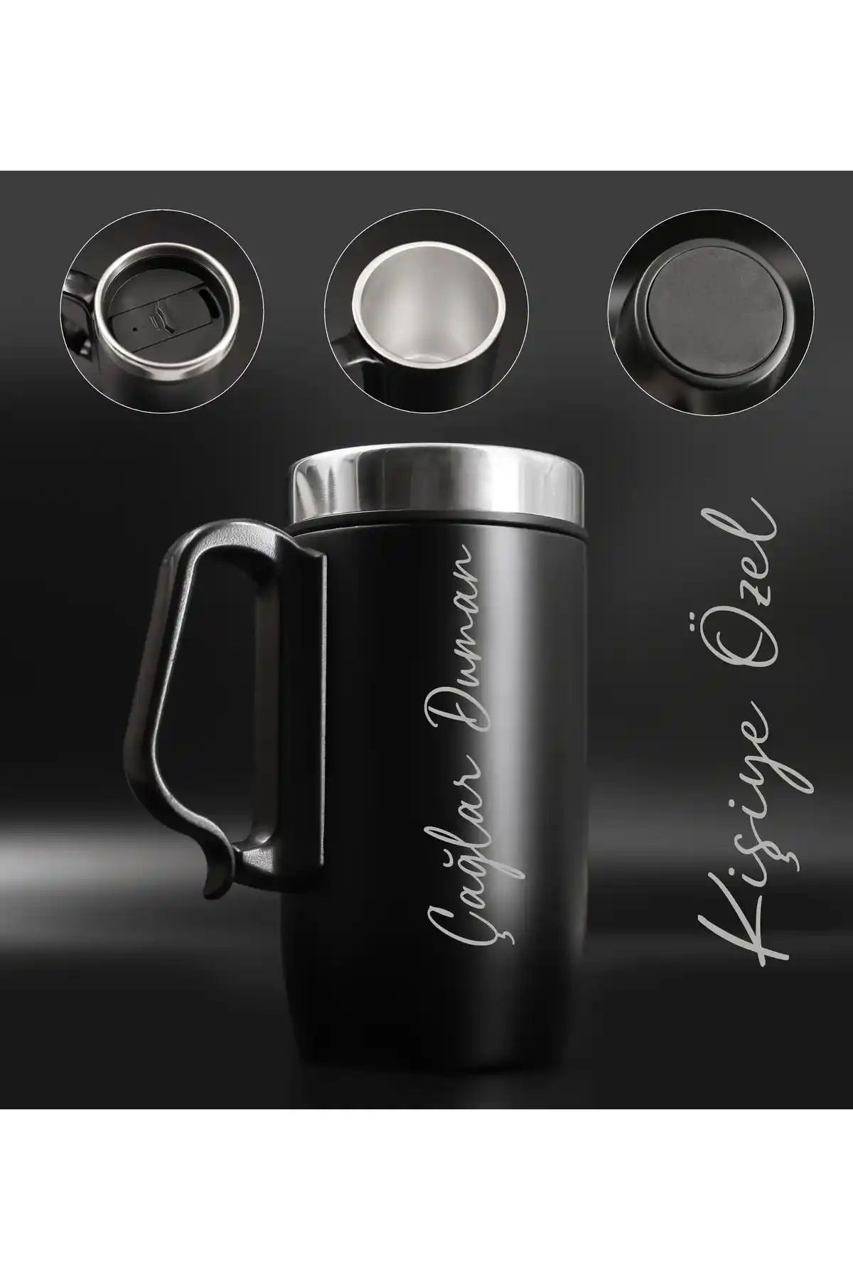 Gagga Gıft Kişiye Özel Çelik Termos Bardak Kulplu - Şık ve Dayanıklı Tasarım