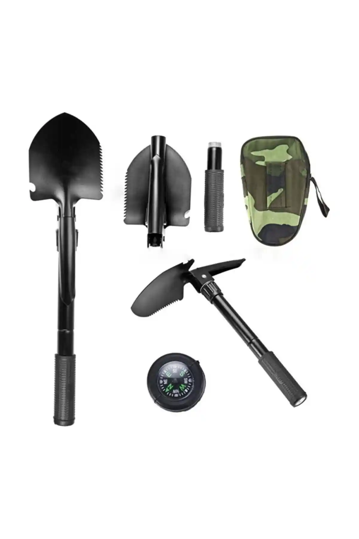 Genel Markalar Katlanır Portatif Kazma ve Kürek Seti ile Kamp ve Açık Hava Deneyiminizi Geliştirin