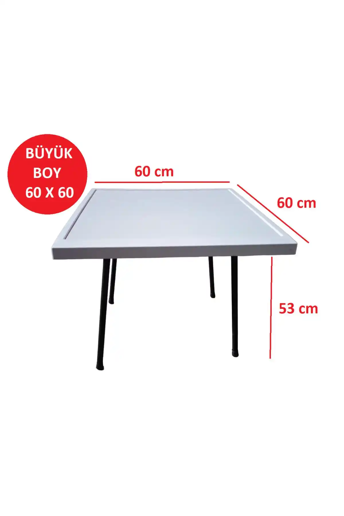 Gökbaşlar 60×60 cm Beyaz Katlanır Masa: Hafif ve Dayanıklı Çok Yönlü Kullanım İmkanı