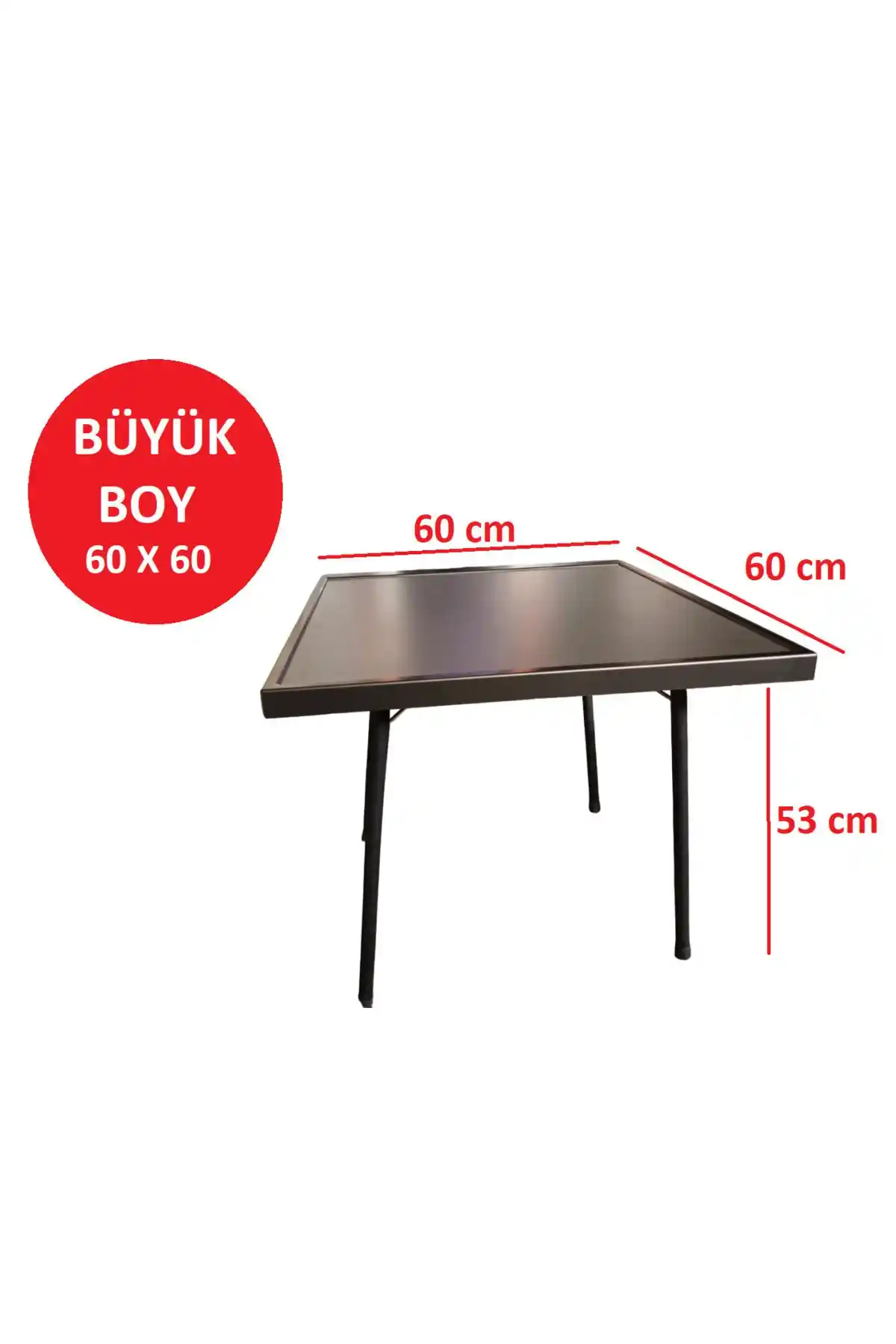 Gökbaşlar 60x60 cm Gri Katlanır Masa: Dayanıklı ve Pratik Açık Hava Masası