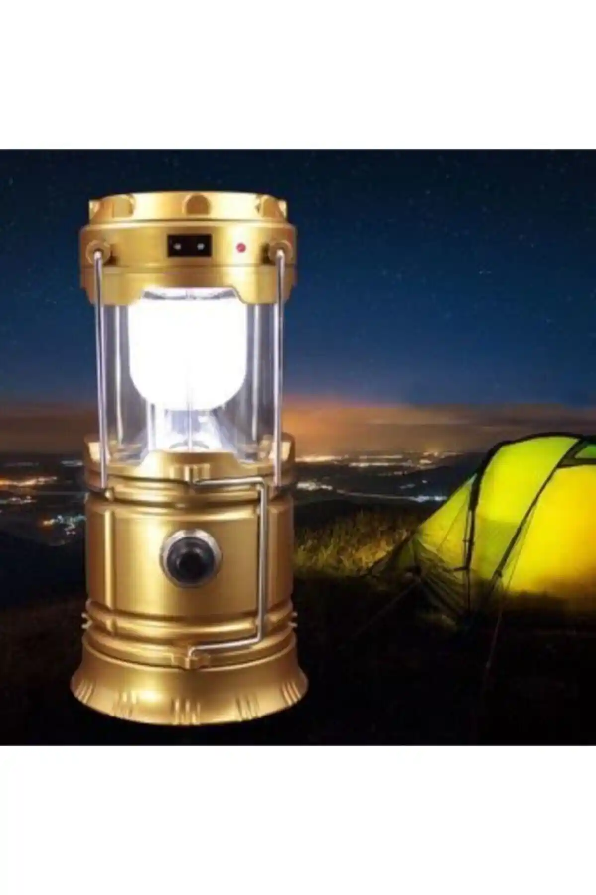 Gold Orion Güneş Enerjili Kamp Feneri: Çevre Dostu ve Çok Yönlü Aydınlatma Çözümü