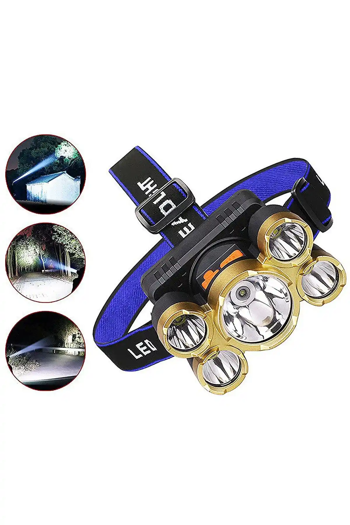 Janva RC-51 Şarjlı 5 LED Profesyonel Kafa Feneri ile Güçlü ve Çok Yönlü Aydınlatma